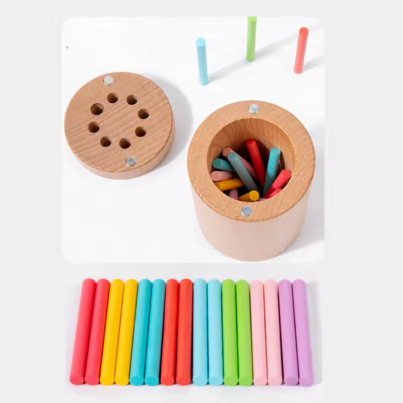 Jouet d'apprentissage en bois (2-5ans) Le coffre à jouets