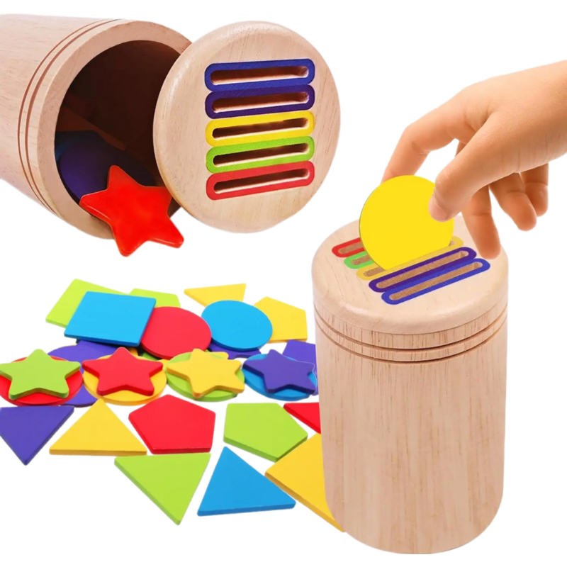 Jouet d'apprentissage en bois (2-5ans) Le coffre à jouets
