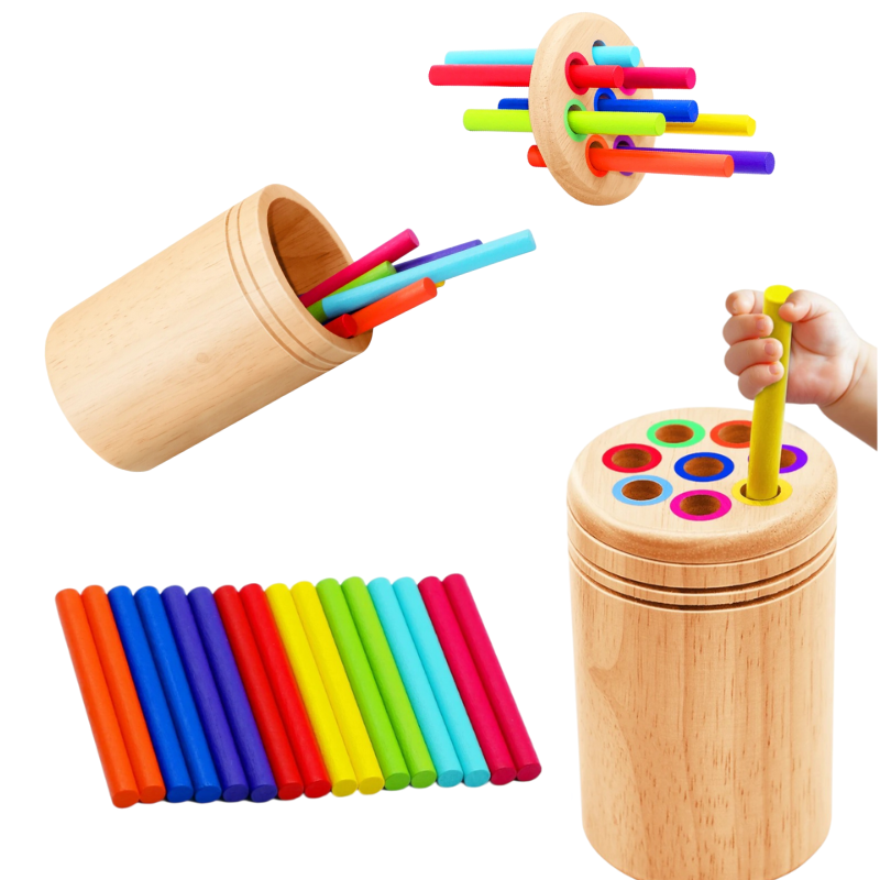 Jouet d'apprentissage en bois (2-5ans) Le coffre à jouets