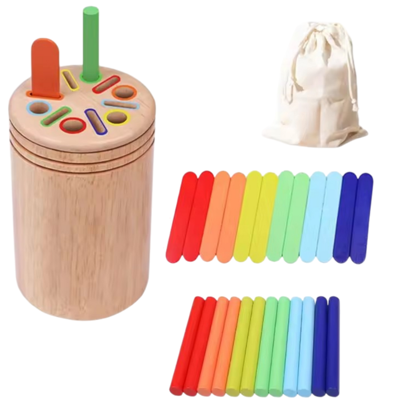 Jouet d'apprentissage en bois (2-5ans) Le coffre à jouets