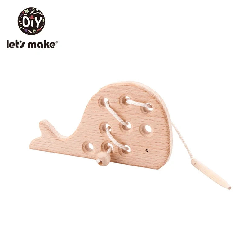 jeu en bois à lacet Le coffre à jouets
