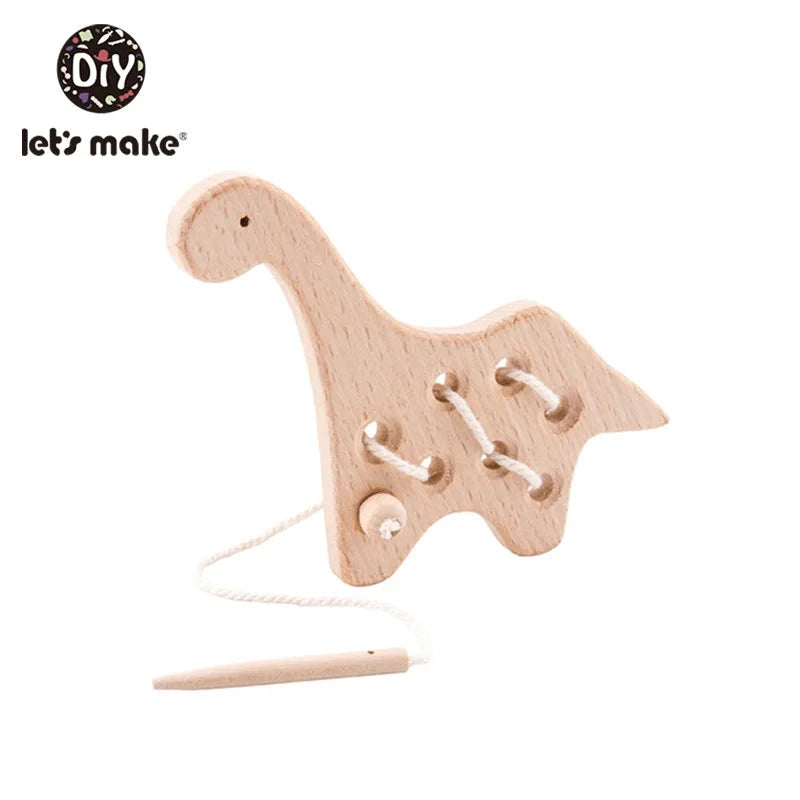 jeu en bois à lacet Le coffre à jouets