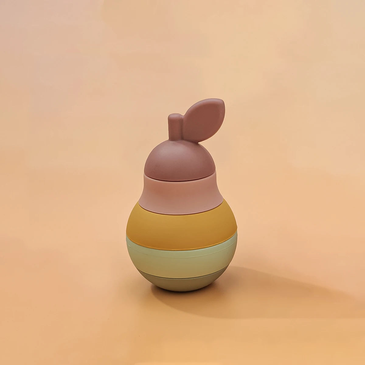 1 ensemble de blocs de Construction souples en Silicone, blocs à empiler, jouet pour bébé, fruits mignons, jouet de Construction en Silicone, anneaux de dentition en caoutchouc, jouet Montessori Le coffre à jouets