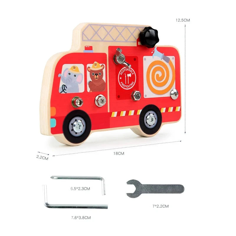 Planche de tournevis Montessori, jouet sensoriel éducatif, jouet en bois préscolaire, jouet éducatif en bois pour tout-petits, jouet d'apprentissage des compétences Le coffre à jouets