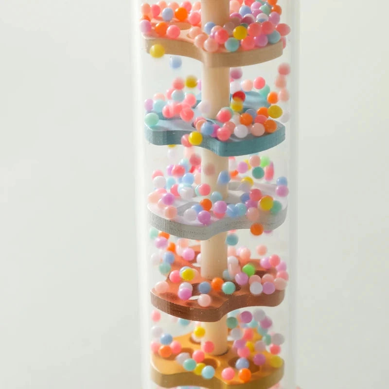 Jouets mentaires oriels Montessori pour enfants, anciers de pluie pour bébé, sablier arc-en-ciel, hochet musical, jouet coloré Le coffre à jouets