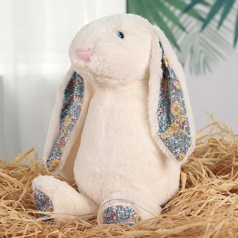 Jouet en peluche de lapin à oreilles disquette timide, poupée d'animal en peluche douce pour filles, cadeau d'anniversaire de pâques et de saint-valentin mignon pour enfants, amis Le coffre à jouets