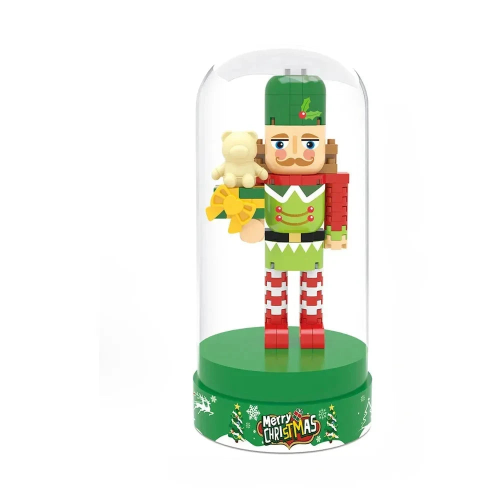 Blocs de construction casse-noisette joyeux noël pour enfants, modèle de soldat 3D à monter soi-même, Mini briques à assembler, jouet avec affichage, cadeau pour enfants Le coffre à jouets