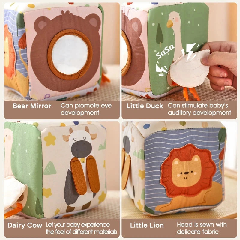 cube d'éveil en tissu Le coffre à jouets