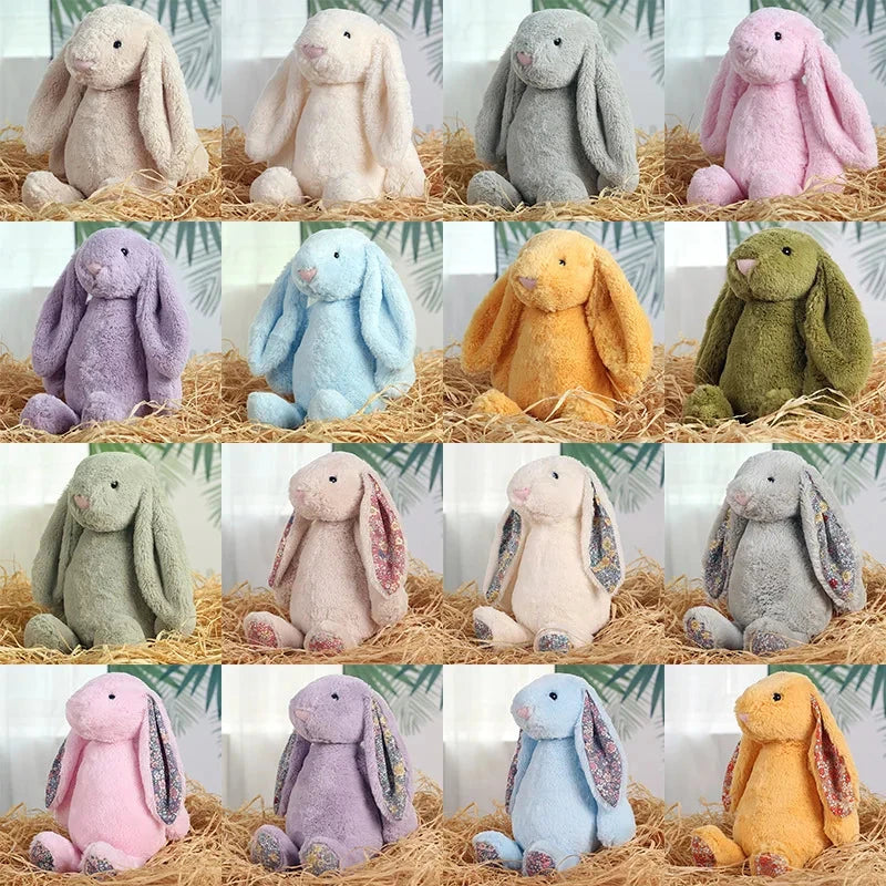 Jouet en peluche de lapin à oreilles disquette timide, poupée d'animal en peluche douce pour filles, cadeau d'anniversaire de pâques et de saint-valentin mignon pour enfants, amis Le coffre à jouets