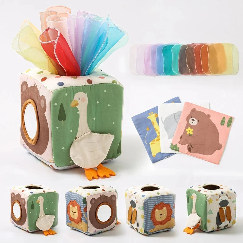 cube d'éveil en tissu Le coffre à jouets