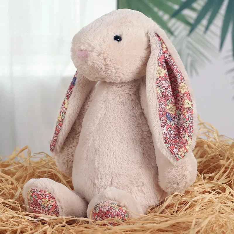 Jouet en peluche de lapin à oreilles disquette timide, poupée d'animal en peluche douce pour filles, cadeau d'anniversaire de pâques et de saint-valentin mignon pour enfants, amis Le coffre à jouets