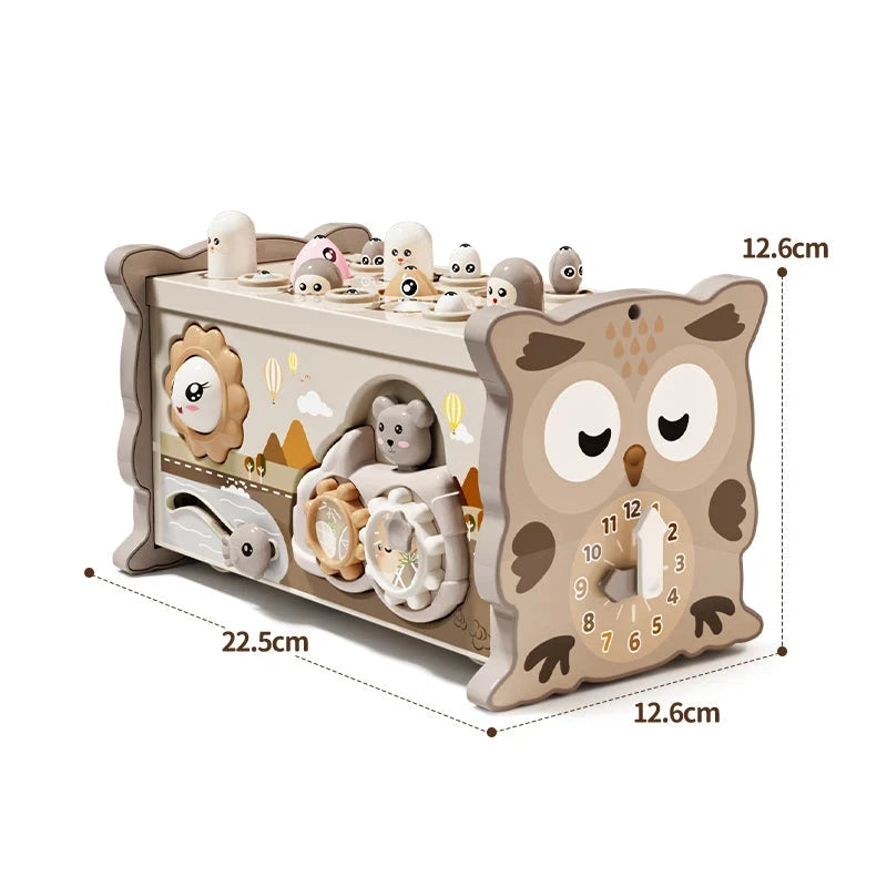 Jouet Montessori sensoriel magnétique pour enfants, hibou de pêche éducatif, planche occupée, taupe, numéro de jeu, Xylophone pour tout-petits de 3 ans, cadeaux Le coffre à jouets