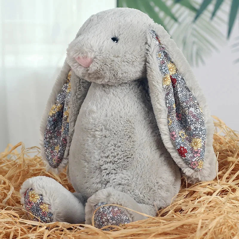 Jouet en peluche de lapin à oreilles disquette timide, poupée d'animal en peluche douce pour filles, cadeau d'anniversaire de pâques et de saint-valentin mignon pour enfants, amis Le coffre à jouets