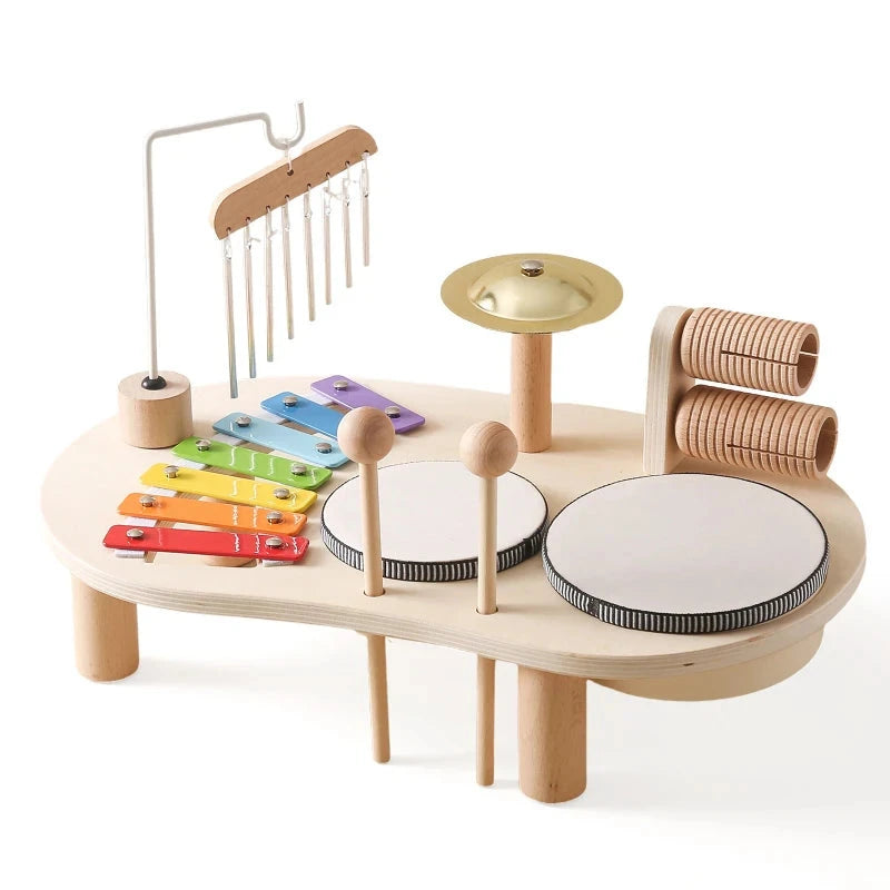 Ensemble musical en bois Le coffre à jouets
