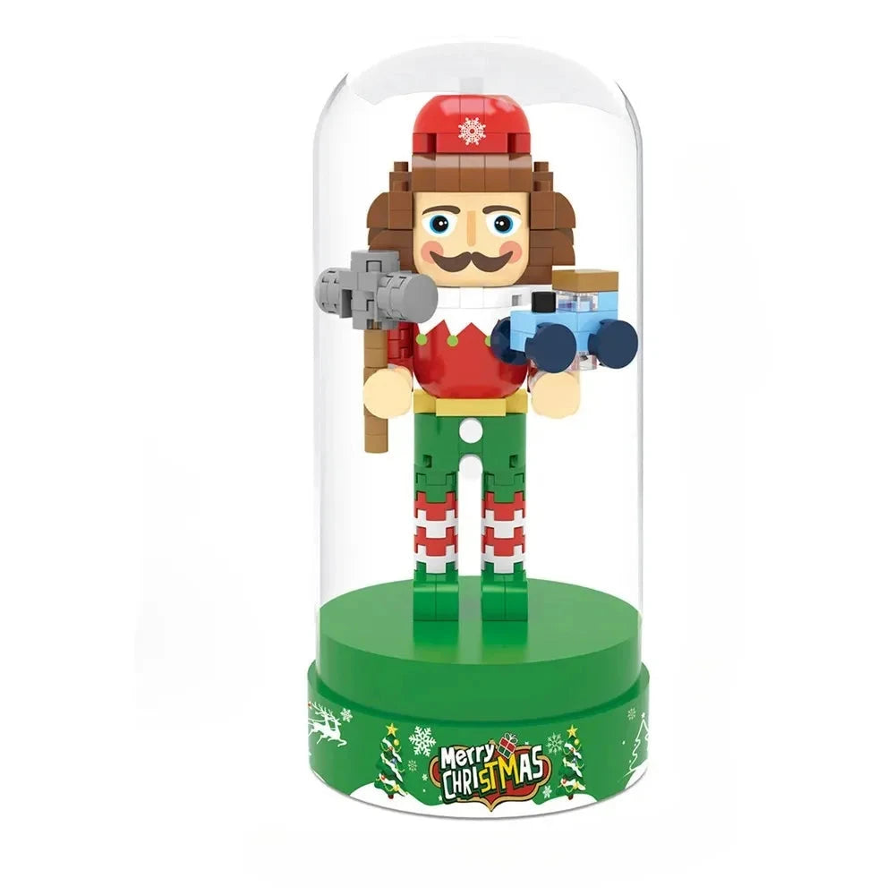 Blocs de construction casse-noisette joyeux noël pour enfants, modèle de soldat 3D à monter soi-même, Mini briques à assembler, jouet avec affichage, cadeau pour enfants Le coffre à jouets