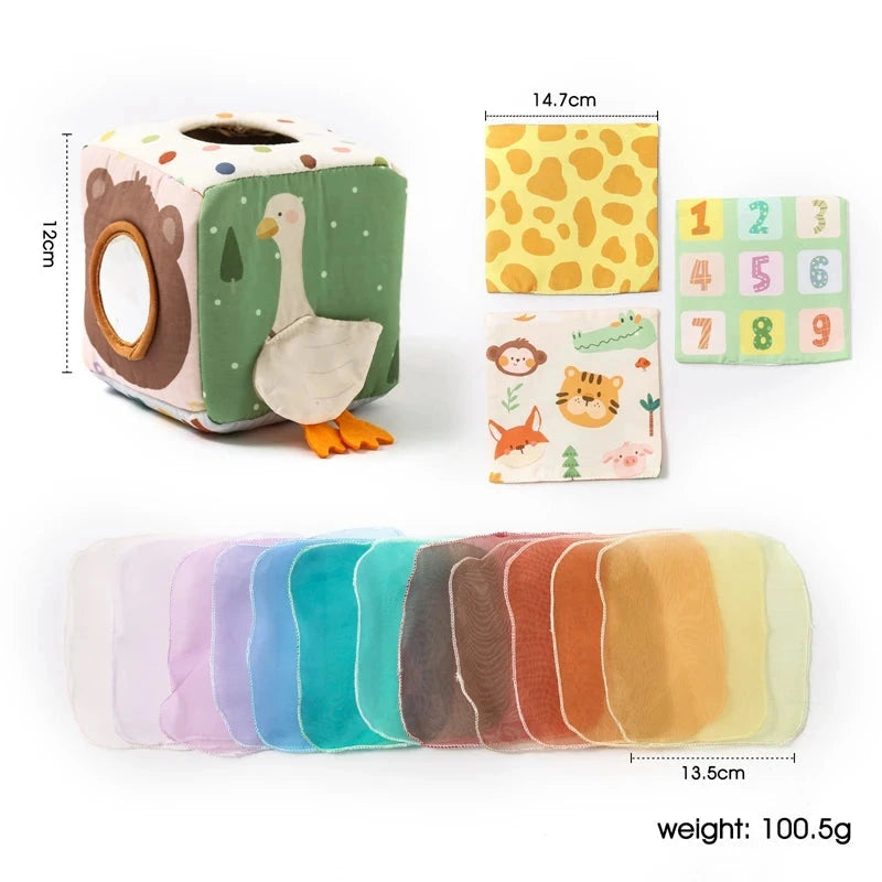 cube d'éveil en tissu Le coffre à jouets