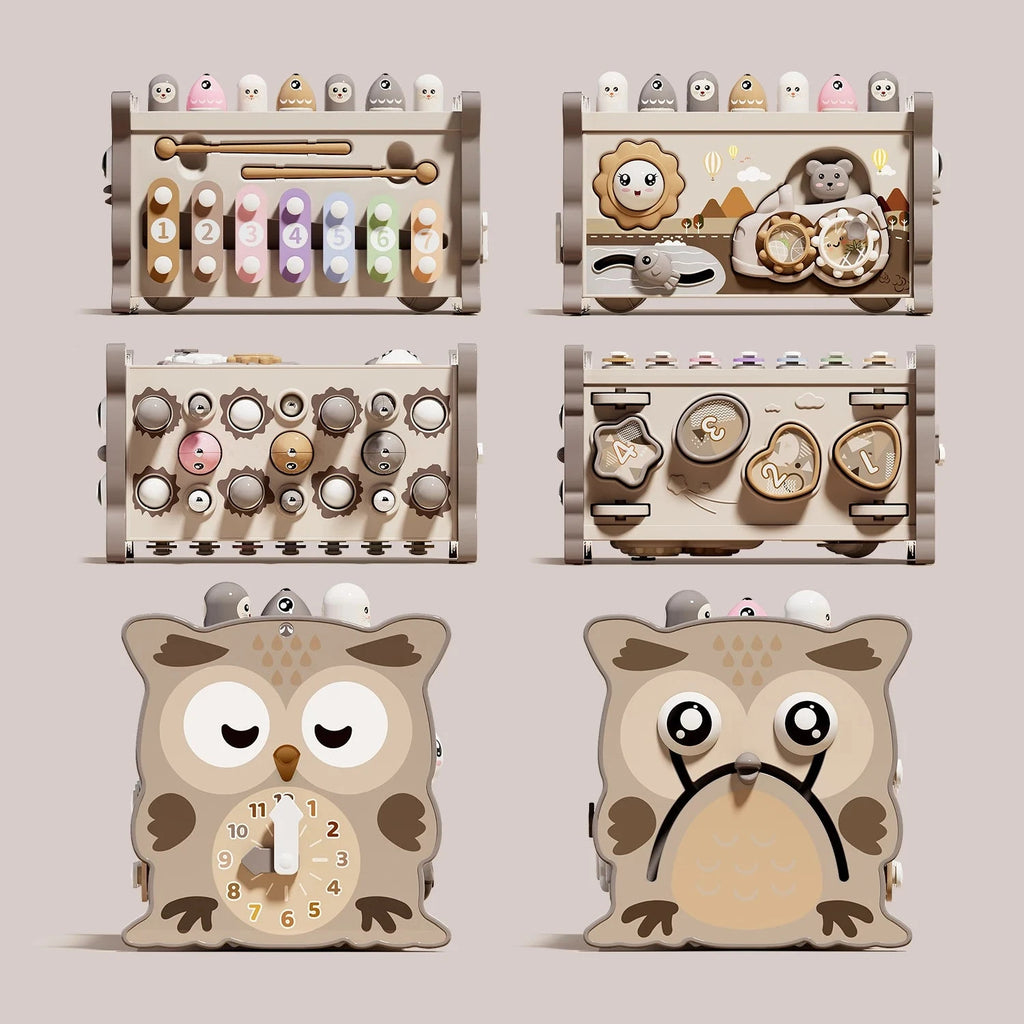 Jouet Montessori sensoriel magnétique pour enfants, hibou de pêche éducatif, planche occupée, taupe, numéro de jeu, Xylophone pour tout-petits de 3 ans, cadeaux Le coffre à jouets