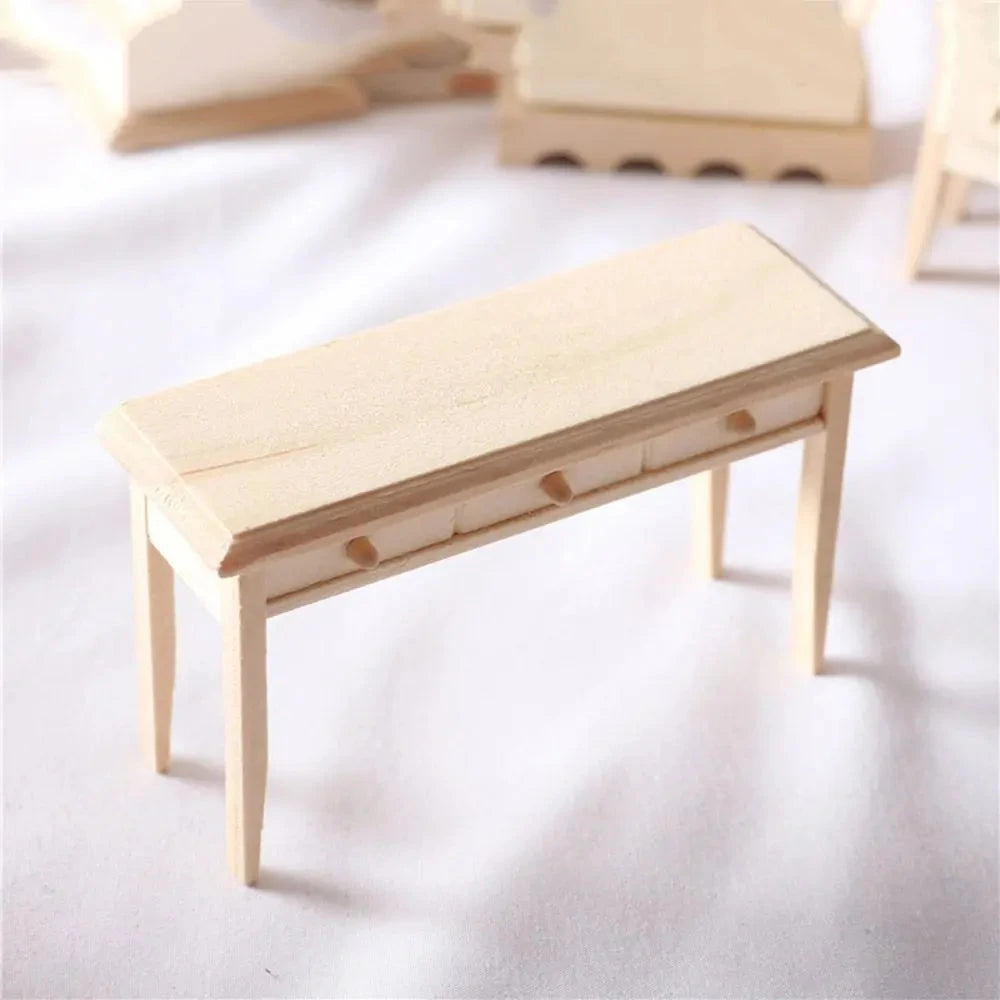 Maison de poupées l'inventaire en bois bricolage, scène photographique, mini jouets simulés, maison de courses, chambre à coucher Le coffre à jouets