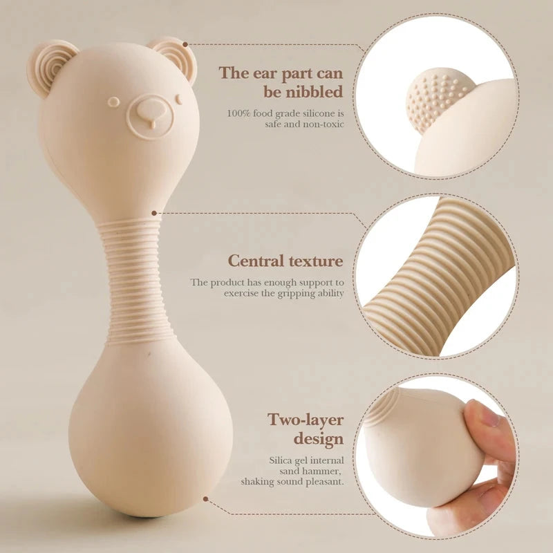 hochet ourson en silicone Le coffre à jouets