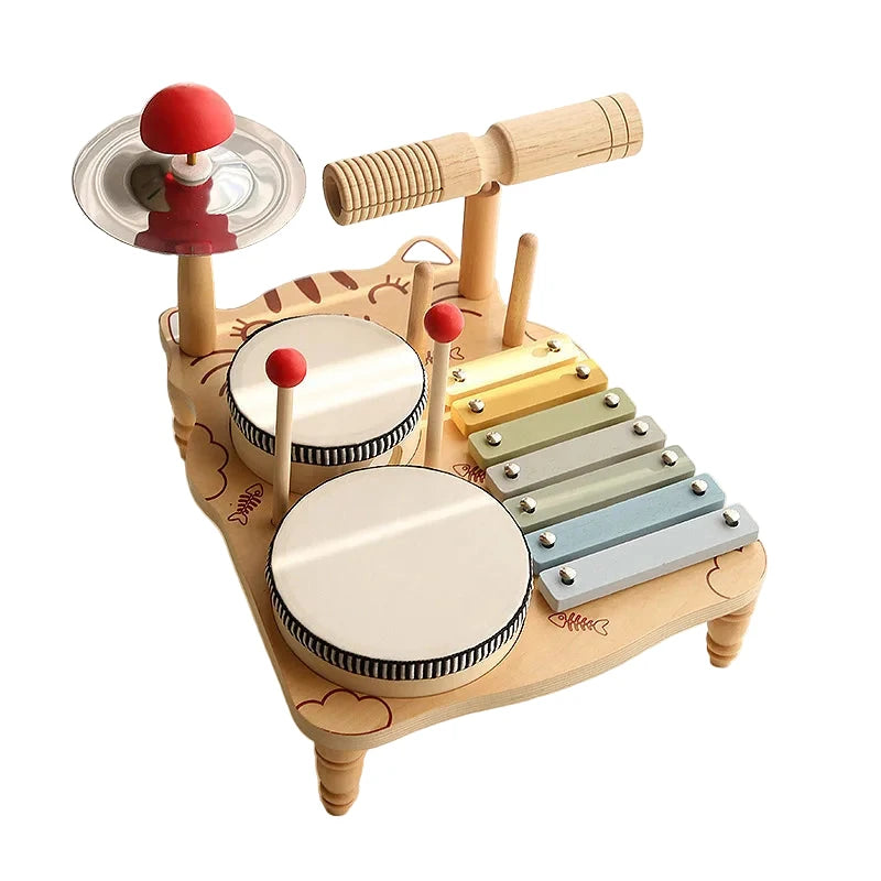 Ensemble musical en bois Le coffre à jouets