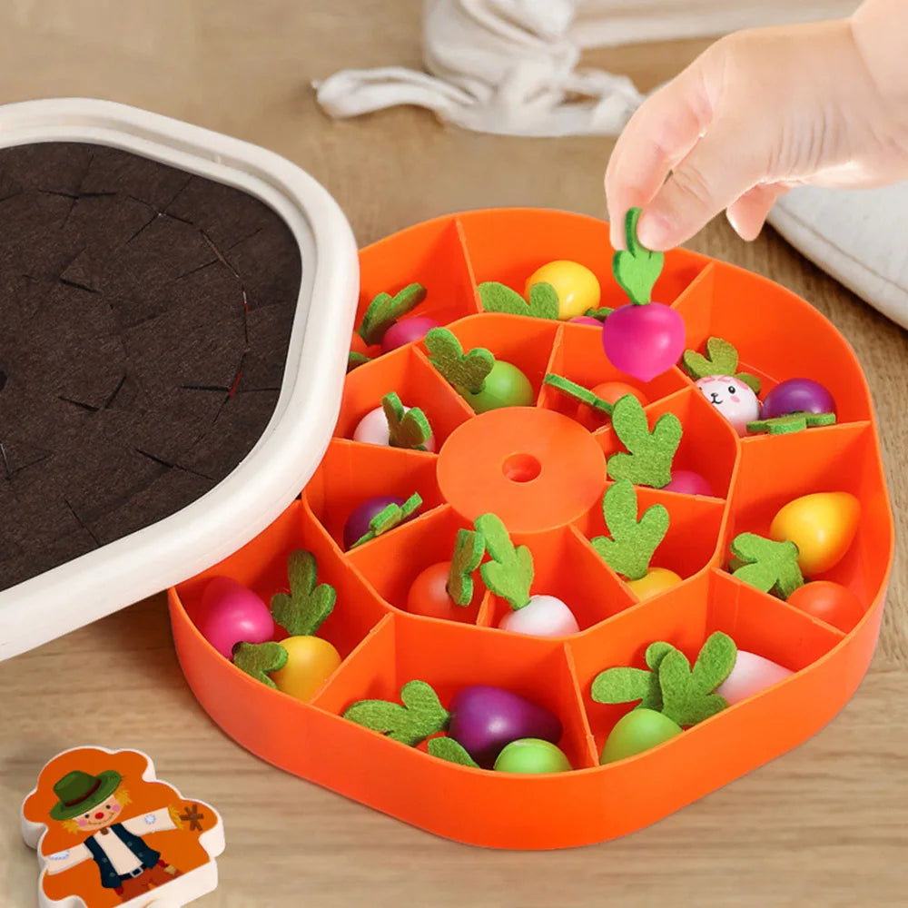 Jouets Montessori, blocs de formes colorées, ensemble de jeu de carottes pour bébé de 1 an, Puzzle, jouet éducatif précoce, cadeaux pour enfants Le coffre à jouets