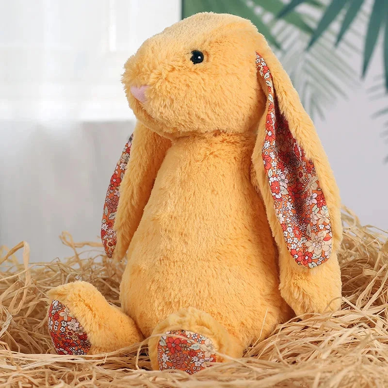 Jouet en peluche de lapin à oreilles disquette timide, poupée d'animal en peluche douce pour filles, cadeau d'anniversaire de pâques et de saint-valentin mignon pour enfants, amis Le coffre à jouets
