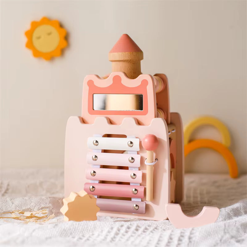 Château - Champignon d'activités sensorielles Le coffre à jouets