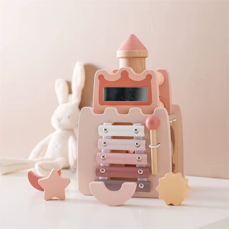 Château - Champignon d'activités sensorielles Le coffre à jouets