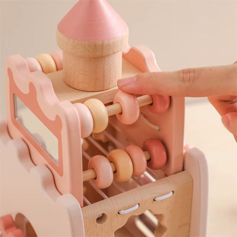 Château - Champignon d'activités sensorielles Le coffre à jouets