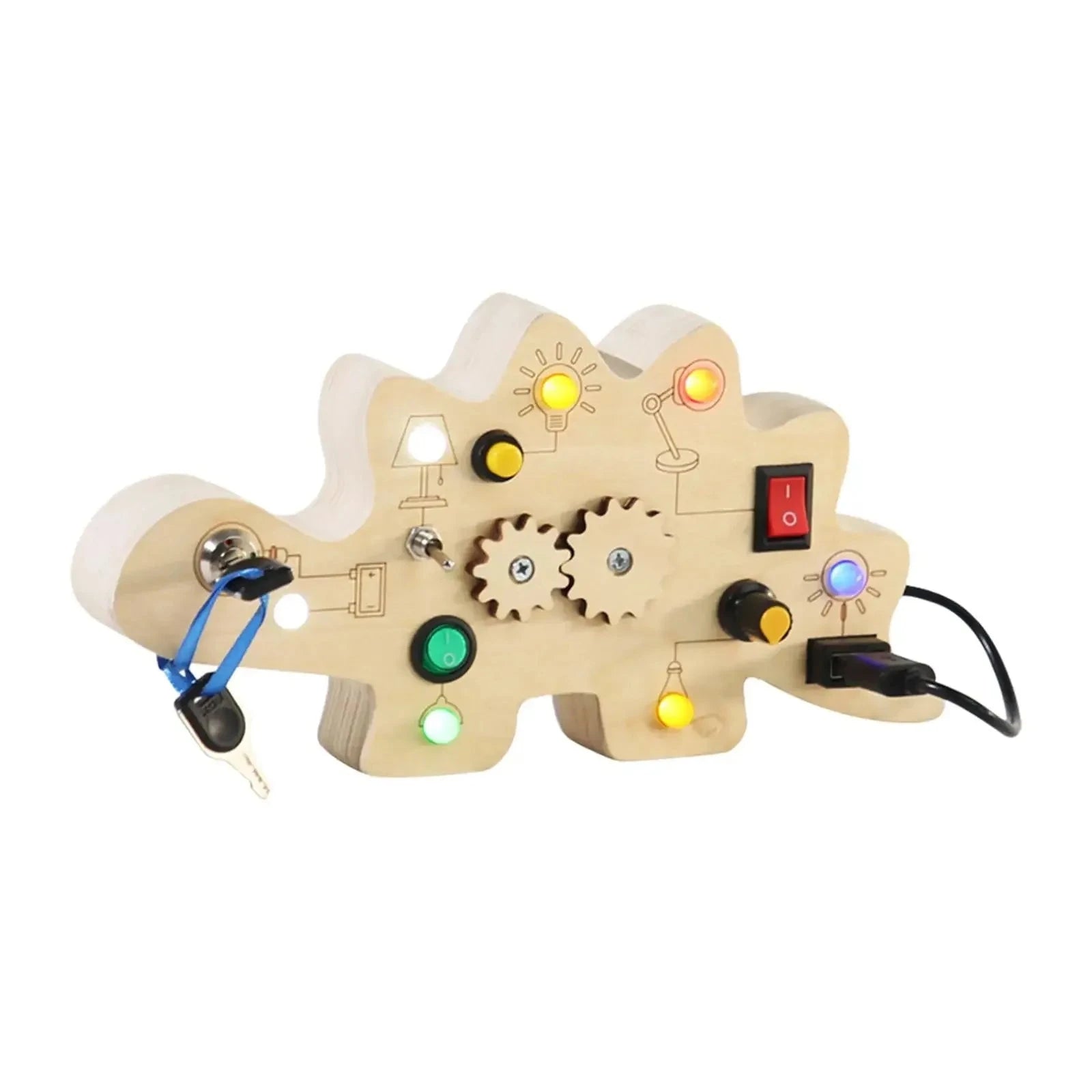Lumières pour enfants ''planche occupée jouets sensoriels Montessori interrupteur jeux de lumière LED planche d'activité éducation à la réflexion jouets de voyage pour bébé.. Le coffre à jouets