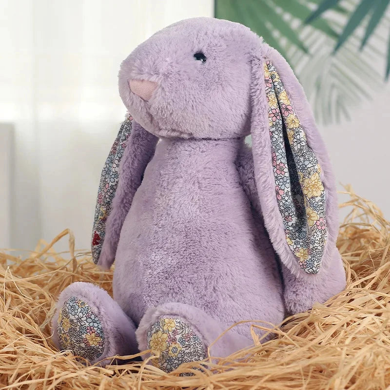 Jouet en peluche de lapin à oreilles disquette timide, poupée d'animal en peluche douce pour filles, cadeau d'anniversaire de pâques et de saint-valentin mignon pour enfants, amis Le coffre à jouets