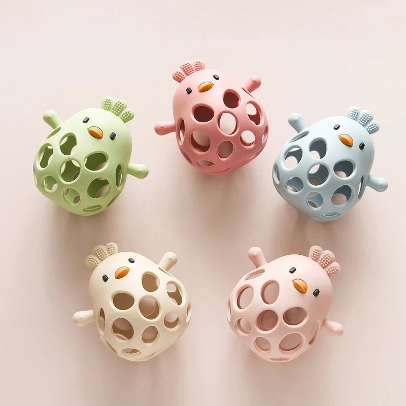 Les animaux des dents en silicone 🐤 Le coffre à jouets