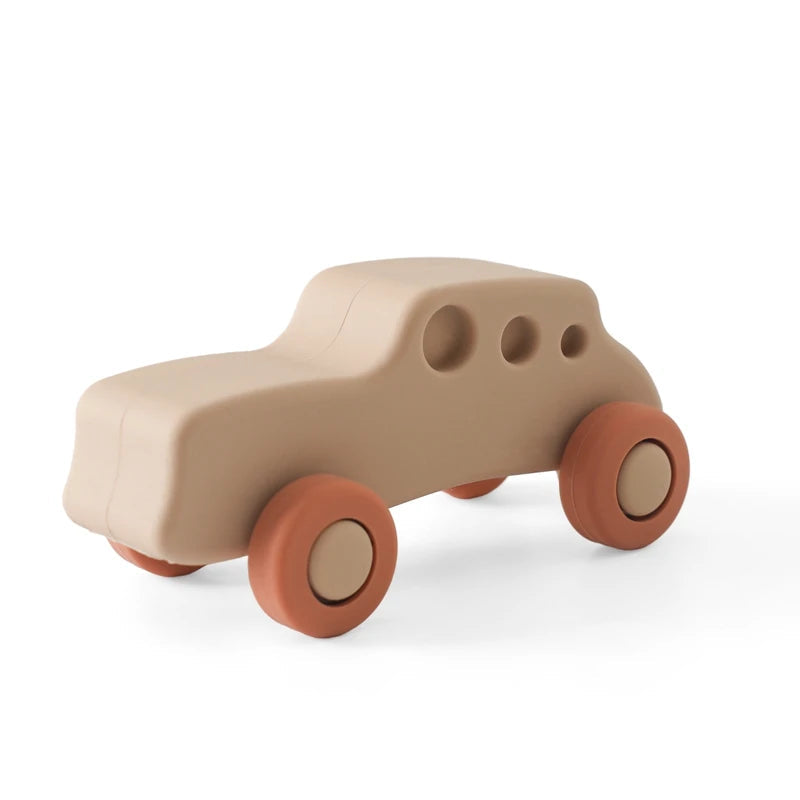 Montessori bébé Silicone voiture jouets 0 12 mois nouveau-né bébé choses Silicone bébé anneau de dentition jouet voiture jouet éducatif blocs de Silicone Le coffre à jouets