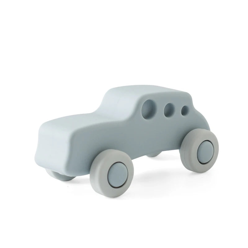 Montessori bébé Silicone voiture jouets 0 12 mois nouveau-né bébé choses Silicone bébé anneau de dentition jouet voiture jouet éducatif blocs de Silicone Le coffre à jouets