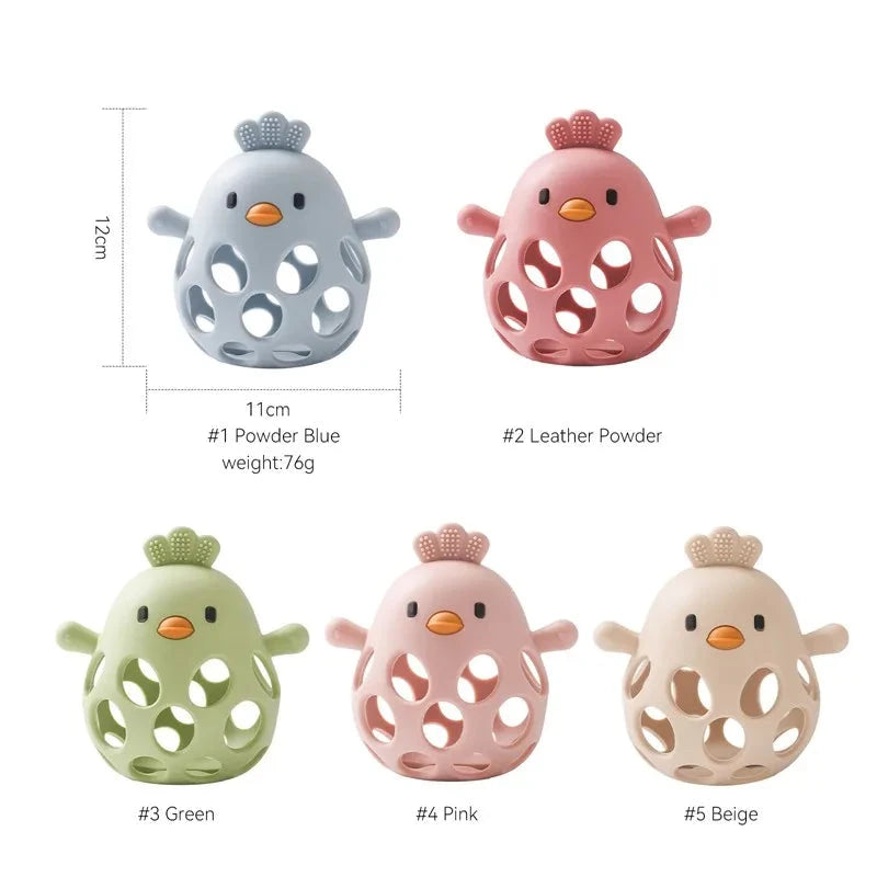 Les animaux des dents en silicone 🐤 Le coffre à jouets