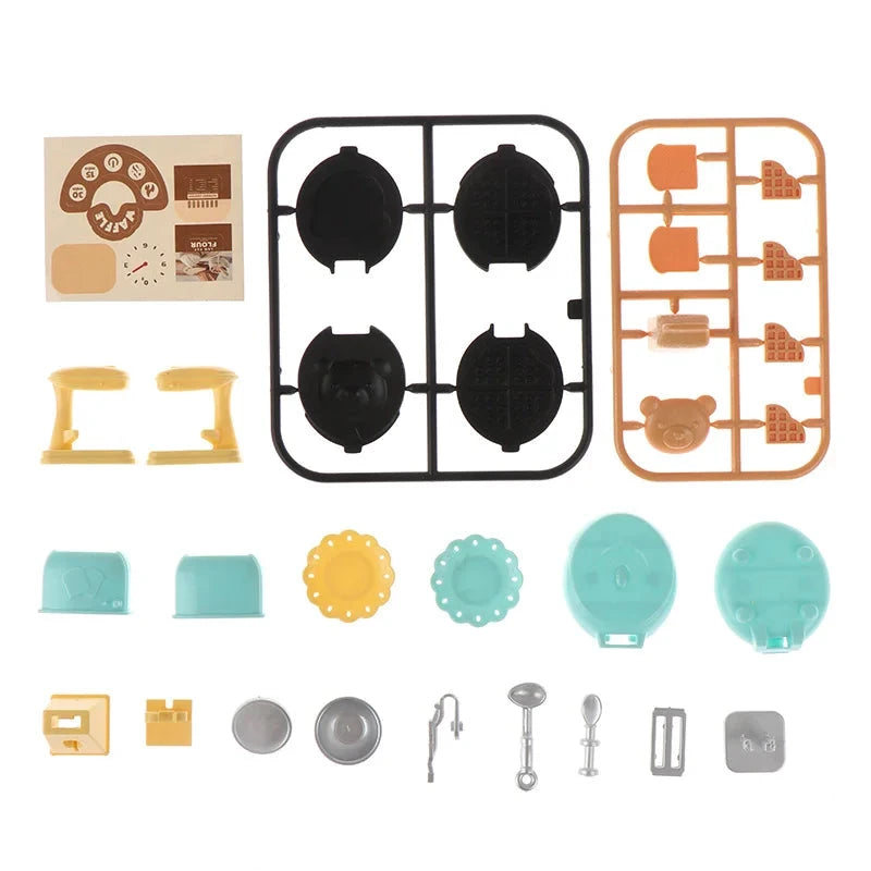 Mini Machine à pain pour maison de poupée 1:12, grille-pain, fouet, plaque de pesée, couteau de cuisine, poubelle, ensemble de cuisine pour voiture à manger Le coffre à jouets