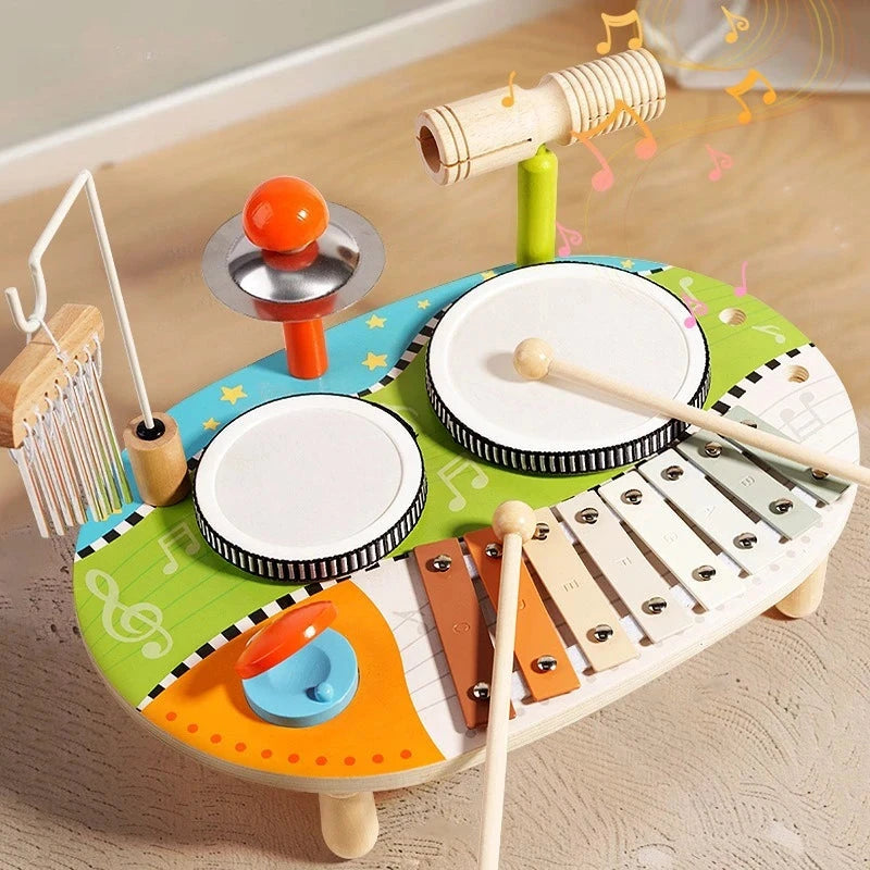 Ensemble musical en bois Le coffre à jouets