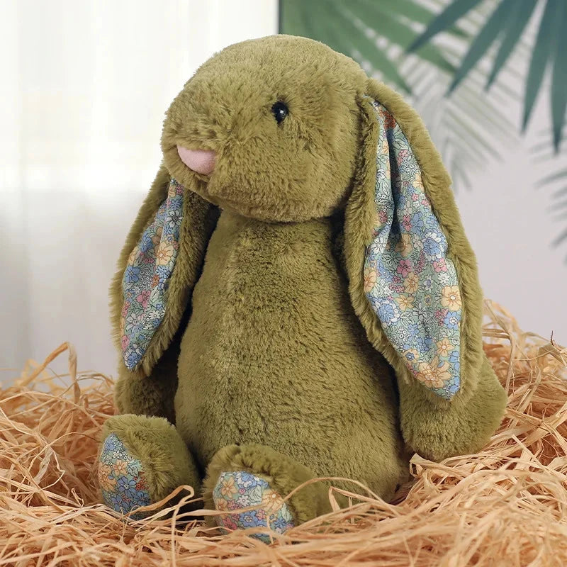 Jouet en peluche de lapin à oreilles disquette timide, poupée d'animal en peluche douce pour filles, cadeau d'anniversaire de pâques et de saint-valentin mignon pour enfants, amis Le coffre à jouets