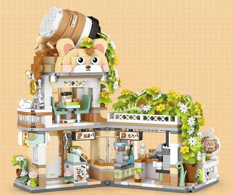 Décennie s de Construction de la Série Street View, Modèle Izakaya, Magasin de Glace Pilée, Tokyo oyaki, Café, KrasnoTea House, Cadeau pour Enfant Le coffre à jouets