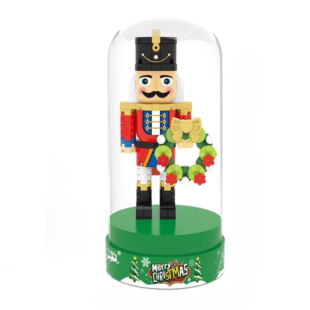 Blocs de construction casse-noisette joyeux noël pour enfants, modèle de soldat 3D à monter soi-même, Mini briques à assembler, jouet avec affichage, cadeau pour enfants Le coffre à jouets