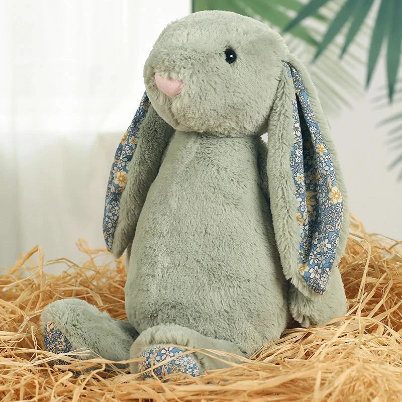 Jouet en peluche de lapin à oreilles disquette timide, poupée d'animal en peluche douce pour filles, cadeau d'anniversaire de pâques et de saint-valentin mignon pour enfants, amis Le coffre à jouets
