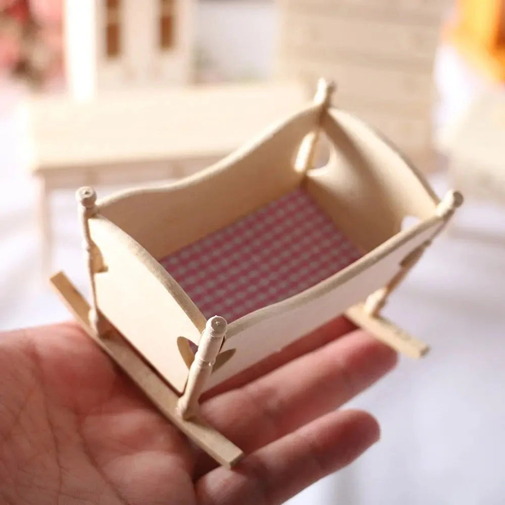 Maison de poupées l'inventaire en bois bricolage, scène photographique, mini jouets simulés, maison de courses, chambre à coucher Le coffre à jouets