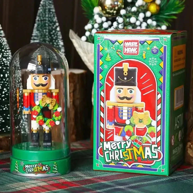 Blocs de construction casse-noisette joyeux noël pour enfants, modèle de soldat 3D à monter soi-même, Mini briques à assembler, jouet avec affichage, cadeau pour enfants Le coffre à jouets